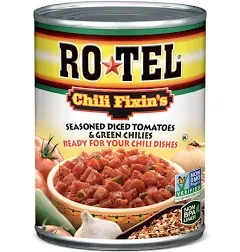 ROTEL Chili Fixin's Seasoned Diced Tomatoes and Green Chilies, 10 oz. (Pack of 12)