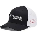 Columbia Arkansas Razorbacks PFG Mesh Snapback Hat, Black