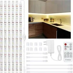 YI LIGHTING LED 6P-STRIP-WW 6-Pieces 20" LED Strip Light Bars