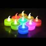 LANKER 24 Pack LED Tea Lights Candles – 7 Color Changing Multi-color -24pcs 