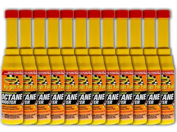 Rislone 4747-12PK Super Concentrated Octane Booster, 6. Fluid_Ounces, 12 Pack , yellow