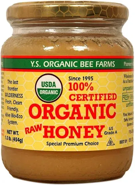 100% Certified Organic Honey (Raw, Unprocessed, Unpasteurized)