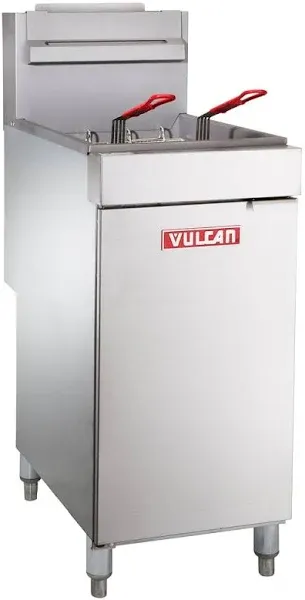 Vulcan LG300-1 35-40 lb. Natural Gas Floor Fryer - 90,000 BTU