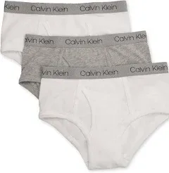 Calvin Klein Boys' Little Modern Cotton Assorted Briefs Underwear 3 Pack