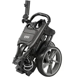 KVV 3 Wheel Golf Push Cart Ultra Lightweight Smallest Folding Size, New-Version 