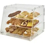 Winco ADC-3, 21x18x16.5-Inc<wbr/>h Clear Acrylic Countertop Display Case with 3 Trays