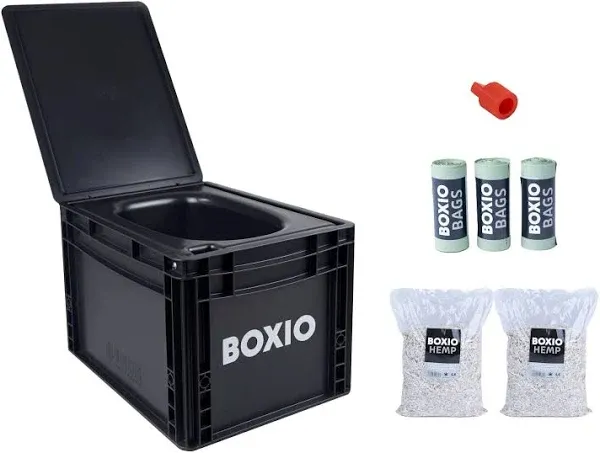 BOXIO Toilet Plus - Composting Toilet Starter Kit, Portable Toilet, Mini Camp...