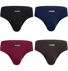 wirarpa Men's Underwear Modal Microfiber Briefs No Fly Underpants 4 Pack Sizes s-3xl