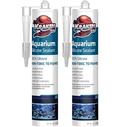 Kraken Bond Black Aquarium Silicone Sealant - (1x10.1 fl. oz.) 100% Waterproof Aquarium Safe Silicone, Non-Toxic Fish Tank Safe Sealant, Fast Curing and Strong Adhesion, 1 Pack