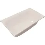 Lippert Parchment Plastic Rectangular Bath Tub w Right Hand Drain 40&#034;L x 24&#034;W