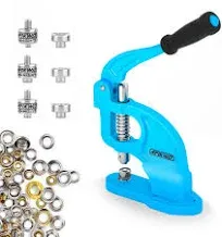 Hand Press Heavy Duty Eyelet Grommet Machine Press Punch Tool Kit with 3 Dies 1/4“ 3/8” 1/2“ and 900 Pcs Grommets Self Piercing Grommet Maker Labor Saving Corsetry Class Recommended