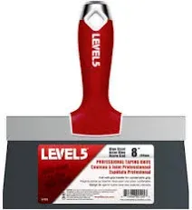 LEVEL5 8" Blue Steel Soft Grip Taping Knife