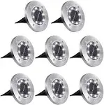 Solar Ground Lights,8 LED Garden Lights Waterproof Patio Outdoor Lights