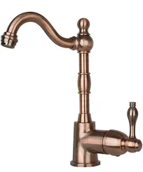 Akicon One-Handle Widespread Kitchen Bar Faucet (Antique Copper)