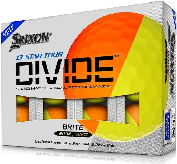 Srixon Q-Star Tour Divide Orange Golf Balls