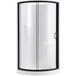 Ove Decors Breeze 32 in. Black Shower Kit with Clear Glass Panels, Walls and Base