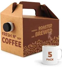 10 Pack 96 oz Disposable Coffee Box Dispensers