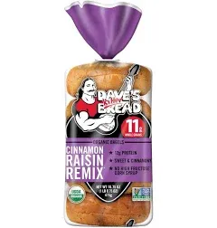 Dave's Killer Bread Organic Remix Bagels, Cinnamon-Raisin (1.05 lbs, 5 ct)