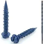 100 Qty 3/16&#034; X 11/4&#034; Hex Head Diamond Tip Concrete Screws To Anchor Masonry Blo