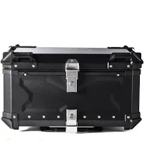 Letusto Motorcycle Tail Box Top Case Letusto Color: Silver Size: 14" H x 17.1" W x 12.6" D