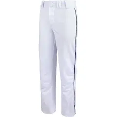 Champro Baseball Pant Youth M White Black Piping Triple Crown Open Bottom NWT