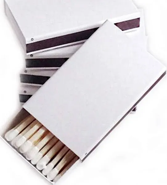 50 Plain White Cover Wooden Matches Box Matches