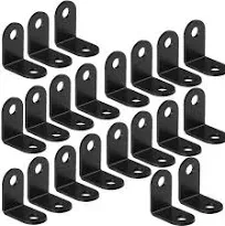 50 PCS Black Corner Brace 1X1X0.6 Inch,  Black L Shaped Bracket Small Angle Brac