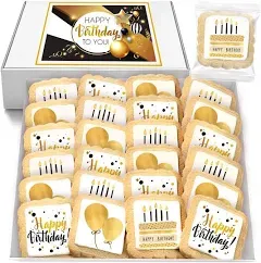 Happy Birthday Cookies Bulk 24 PACK Individually Wrapped Party Favors Food Go...