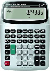 Calculated Industries 43430 Qualifier Plus IIIfx Desktop PRO Real Estate Mortgage Finance Calculator | Clearly-Labeled Keys | Buyer Pre-Qualifying | Payments, Amortizations, ARMs, Combos, FHA/VA, More