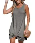 Cupshe Twisted Cover-Up Mini Dress - Grey, M