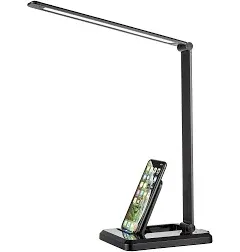 Fugetek LED Desk Office Lamp with Wireless Charger & USB Charging Port