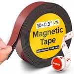 X-bet Flexible Magnetic Tape , Magnetic Strips (1/2 inch x 10 ft)