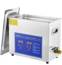 Professional Ultrasonic Cleaner 6L with Digital Timer&Heater - Excellent Cleaning Machine for Watch Instruments Industrial Parts