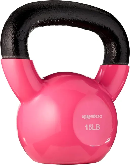 Amazon Basics Basics Vinyl Coated Cast Iron Kettlebell