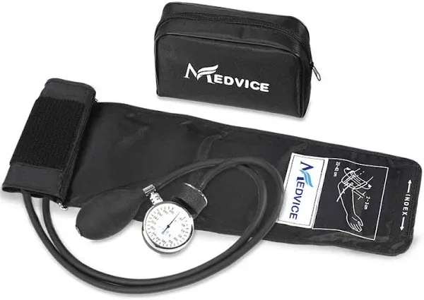 MEDVICE Manual Blood Pressure Cuff Universal Size Aneroid Sphygmomanomet<wbr/>er