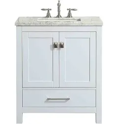 Eviva Aberdeen 30" Transitional White Bathroom Vanity