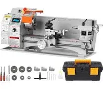 VEVOR Mini Metal Lathe Machine 7'' x 16'' 800W Precision Benchtop Power Metal Lathe