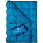 Double Puffy Camping Quilt Teal