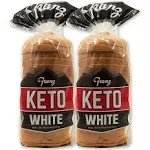 White Keto Bread - Zero Net Carbs - Keto Diet Approved - 2 Loaf Pack (2 x 18oz)