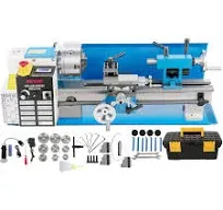 VEVOR Mini Metal Lathe 7"x14" Benchtop Metal Lathe 550W Variable Speed 2250RPM Metal Lathe