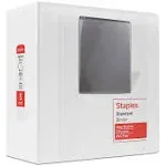 Staples Standard 5-Inch D 3-Ring View Binder White (26360-CC) 976179