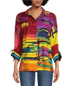 Ali Miles Print Woven Tunic