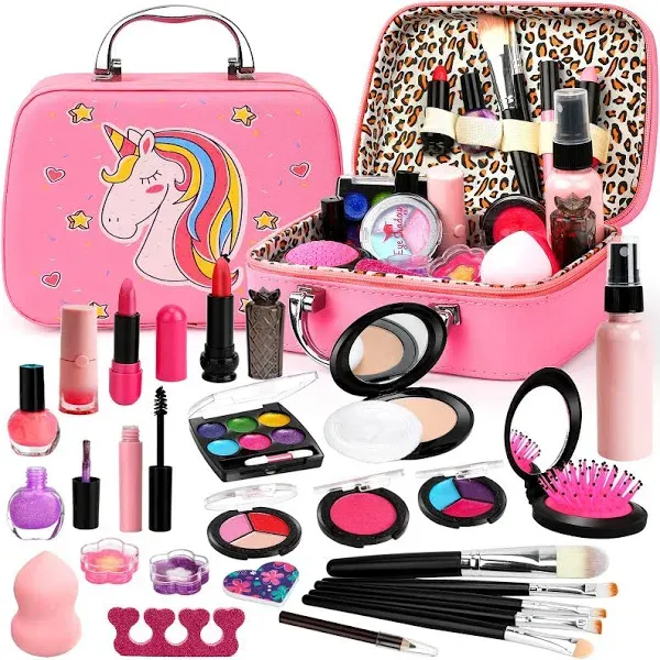 Kids Makeup Kit for Girls, Real Washable Makeup Set for Girls, Makeup for Kids