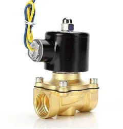 Beduan Brass Electric Solenoid Valve, DC 24V 1/2"NPT Air Valve Normally Colsed for Water Air Gas Fuel Oil