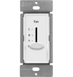 ENERLITES 3 Speed in Wall Ceiling Fan Control, Slide Switch, 120VAC, 2.5A,Single