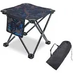 VOLIXOD Folding Portable Camping Stool for Adults, Lightweight Collapsible Stool for Outdoor Footrest Fishing Hiking Gardening and Beach