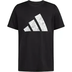 adidas Boys' Moisture-wicking Athletic T-shirt Bos Ghost Logo Short Sleeve