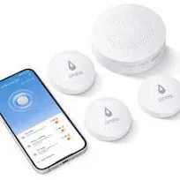 Wifi Water Leak Detector, 3 Pack Water Sensors with 100Db Adjustable Alarm, Leak