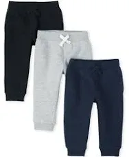 The Children's Place Baby Boys' Active Fleece Jogger Pants 2 Pack