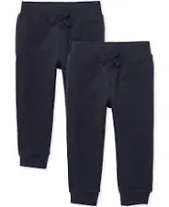 The Children's Place Baby Boys' Active Fleece Jogger Pants 2 Pack